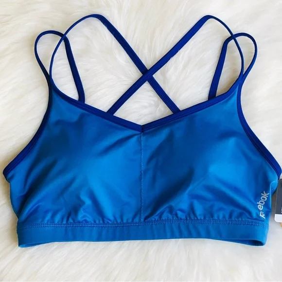 Women's Reebok Blue Sports Bra Size M - Picture 2 of 9